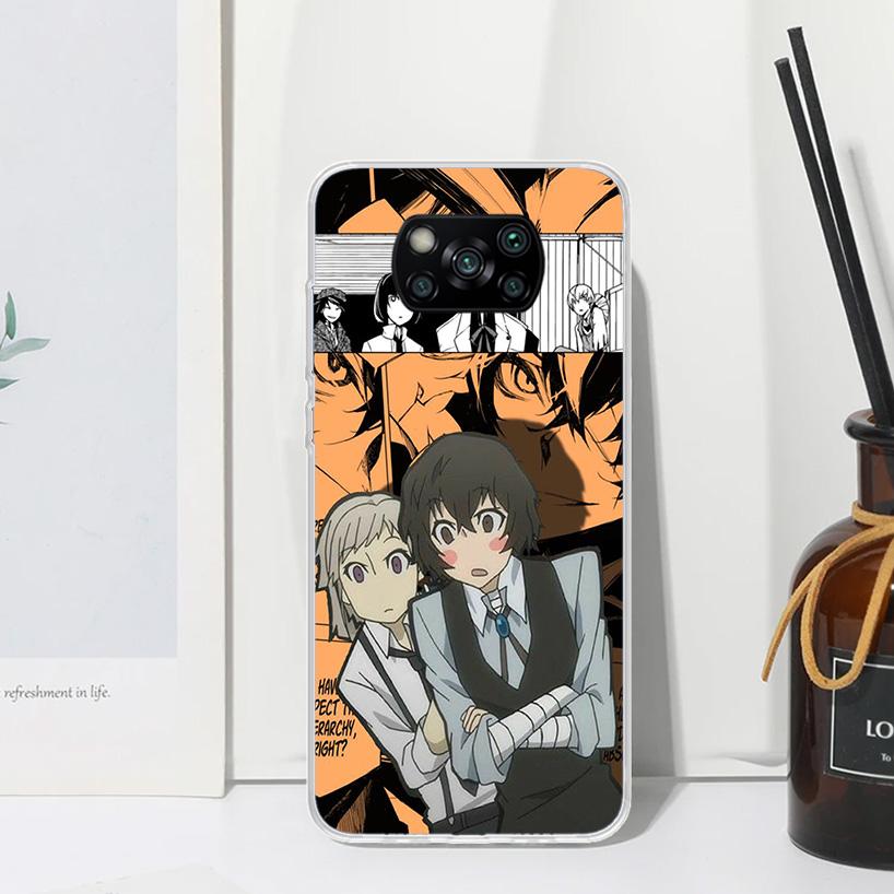 Чехол для телефона Bungo Stray Dogs Manga для Xiaomi Poco X7 X6 X5 M7 M8 Pro F7 Ultra Redmi 15C 15 13C 13 12C 12 10 10C 10A Художественные Fundas P
