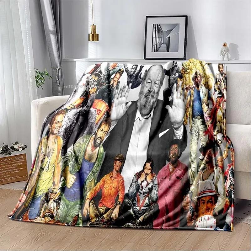 Graphics Baby Blanket Terence Hill and Bud Spencer Soft Home Bedroom Bed Office Cover Decor Comfortable Throw Blankets Kids