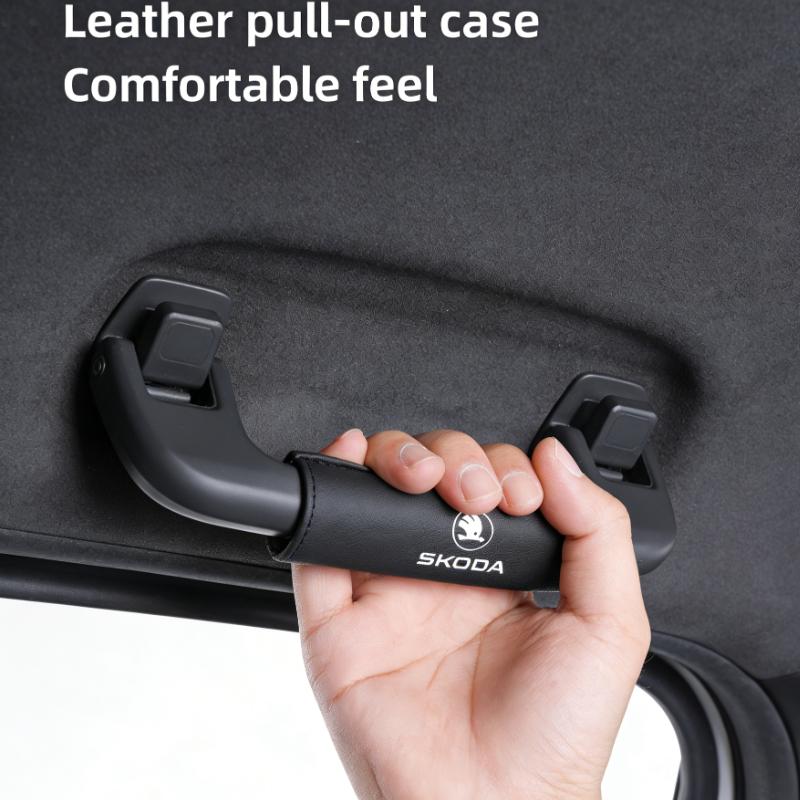 For New Skoda Octavia Kodiaq Fabia Superb Car Roof Armrest Pull Cover Handle Gloves Protection Car Interior Accessories xknz73