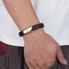 Retro Hip Hop Stainless Steel Leather Woven Bracelet Simple Black Brown Magnetic Buckle Couple Bracelet Men's Everyday Casual Wear Jewelry Accessories