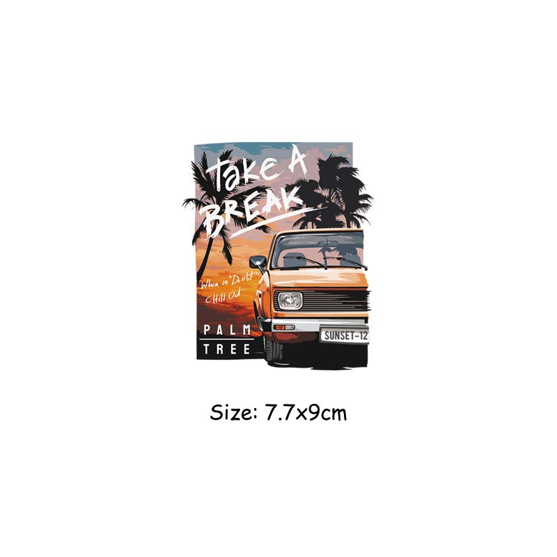 Несколько нашивок с автомобилями для одежды, толстовки с капюшоном Parches Ropa, теплопередающие наклейки для одежды, футболка «сделай сам», термоклеевые заплатки для одежды