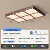 "Walnut Ceiling Lamp - Full Spectrum Eye Protection for Living Rooms & Bedrooms"
