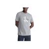 Color Block Letter Print Comfortable Short Sleeve T-Shirt Men Tops Gray 40QP894-032