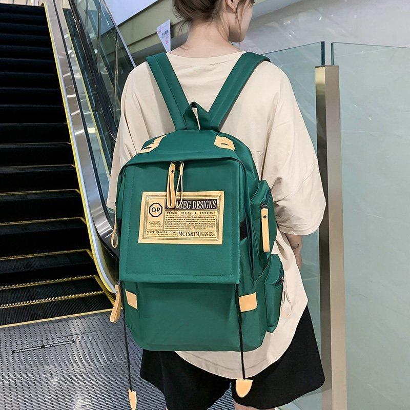 Рюкзак для средней школы, простой школьный рюкзак из хлопка и холста, прочная дорожная сумка для мальчиков и девочек