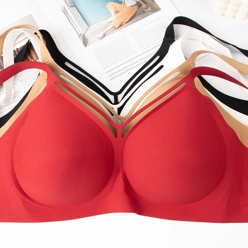 Plus Size Bra Sexy Seamless Bras for Women No Wire Bralette Comfortable Underwear Solid Color Ladies Lingerie