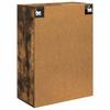Wall Mounted Cabinet Smoked Oak Finish 66 x 34.5 x 90 cm Engineered Wood