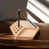 Деревянная настольная коробка-органайзер, экономящая место, гибкая многоцелевая коробка для хранения косметики, съемный органайзер, подставка для ручек