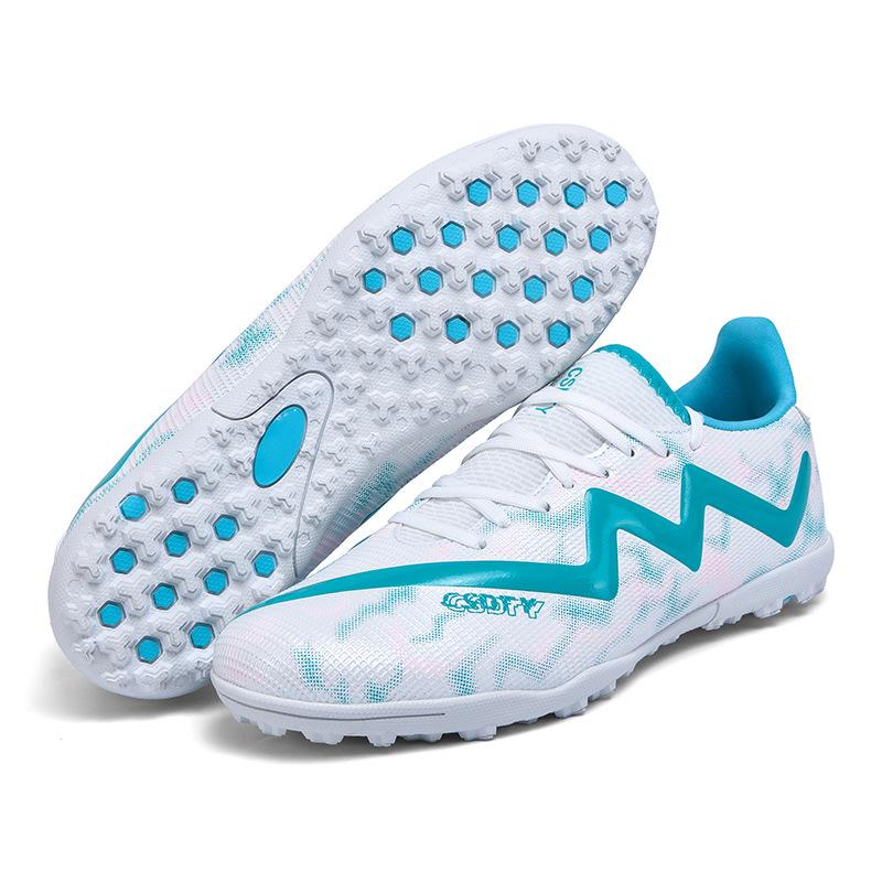 Футбольные бутсы Zhongbang Fly-Woven Дышащие Tf Шипы Искусственный Газон Кожаная Кожа Ноги Мальчики И Девочки Студенты Тренировочные Обувь