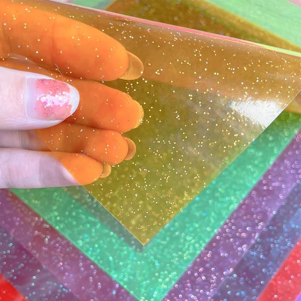 Waterproof Transparent Vinyl Fabric Flexible Faux Synthetic Leather  Sewing Crafts