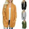 Warm And Chunky Knit Women Cardigan Sleeve Casual Sweater Outwear