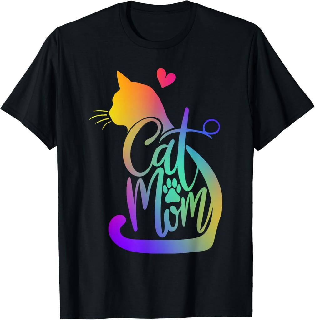 Cat Mom Cat Lover Cute Mother's Day Mama I Love My Cat T-Shirt unisex Tee