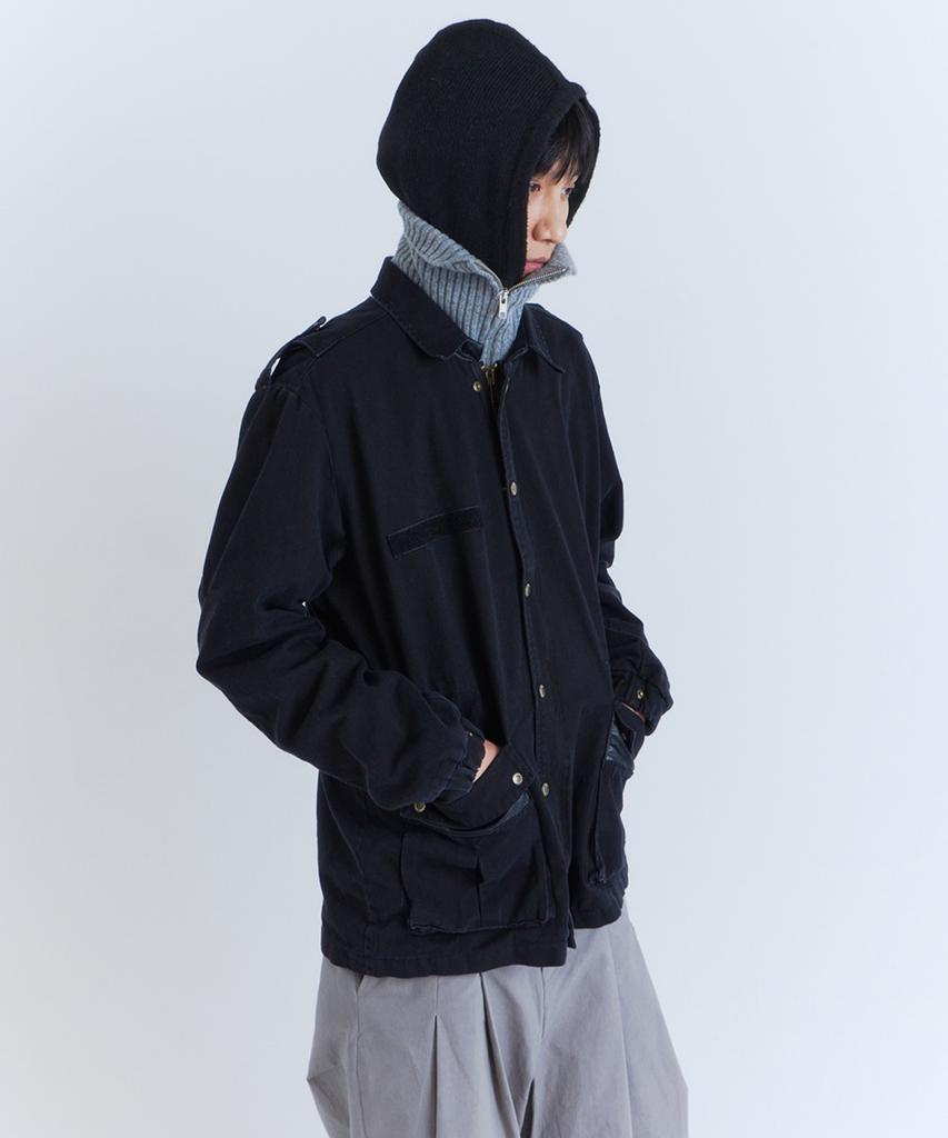 PARADIGMFILM [Ep.03] Washed Leather Mix Field Jacket (Black)