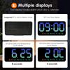Цифровые настенные часы 8,5 дюймов большой дисплей светодиодный будильник с датой неделей температурой двойной будильник 3 уровня яркости светодиодные часы