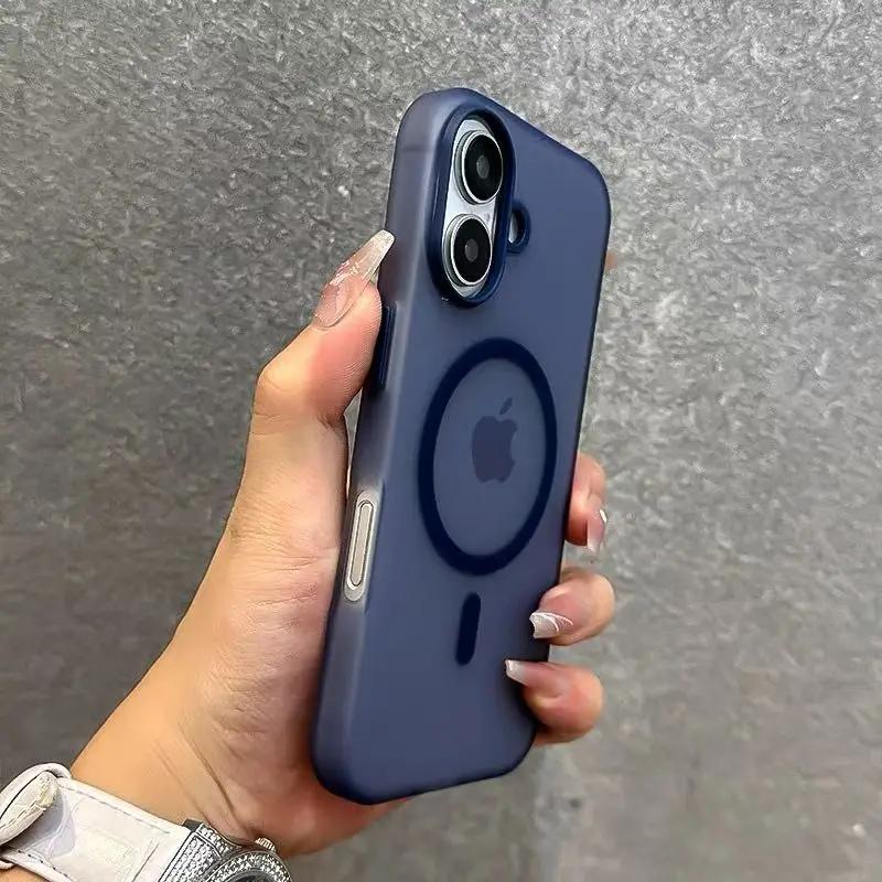 Матовый Леденец Магнитный Беспроводная Зарядка Прозрачный Чехол для iPhone 16 15 14 Plus 13 12 Pro Max для Magsafe Ударопрочная Мягкая Обложка