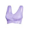 Chic Women Front Cross Side Button Lace Wireless Push Up Bra Brassiere Underwear