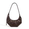 Genuine Leather Croissant Shoulder Bag - Women's Large Capacity Underarm Messenger Bag, Original Design, Commuter Style.