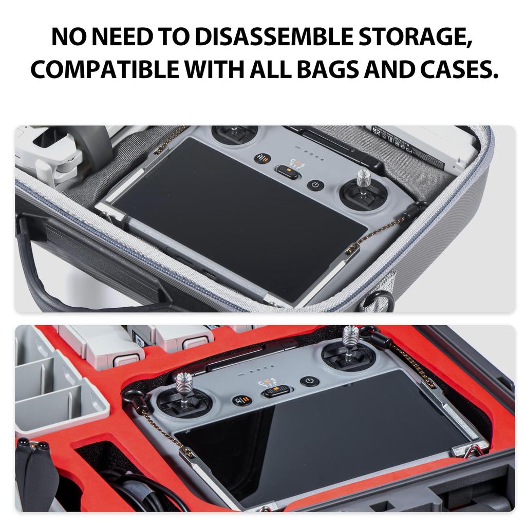 STARTRC RC 2 Strap for DJI Transmitter Strap Mini 4 Pro Balance Strap Drone Remote Control Neck Strap Upgraded Leather Adjustable Drop Prevention DJI