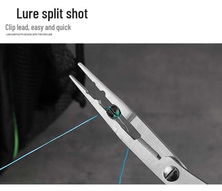 Удлиненные самоблокирующиеся многофункциональные рыболовные плоскогубцы из нержавеющей стали