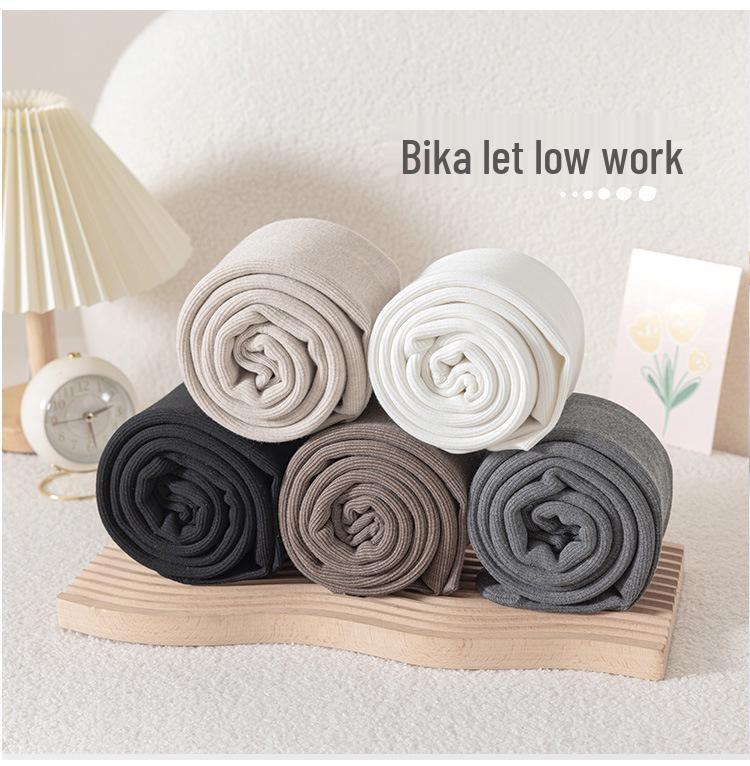 Детские зимние хлопковые леггинсы на флисовой подкладке с lambswool для подтяжки бедер, теплый дизайн длиной 3/4