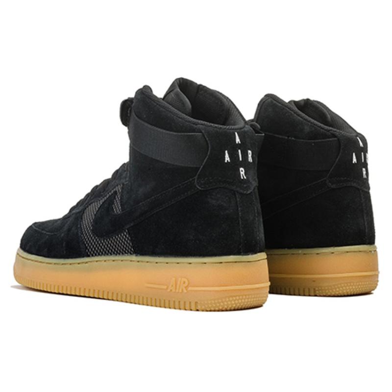 Nike Кроссовки Air Force 1 High 07 LV8 Черные с подошвой цвета жевательной резинки 806403-003