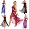 Lyrical Dance Women Ballet High Low Dance Dress Leotard Adult Camisole Dress