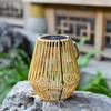 Rattan Solar Lantern IP65 Waterproof Hanging/Standing Solar Powered Decorative Light with Handle for Yard Garden Home Decoration
