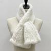 Knitted Mink Fur Scarf for Women Winter Warm Female Shawls 90cmx12cm
