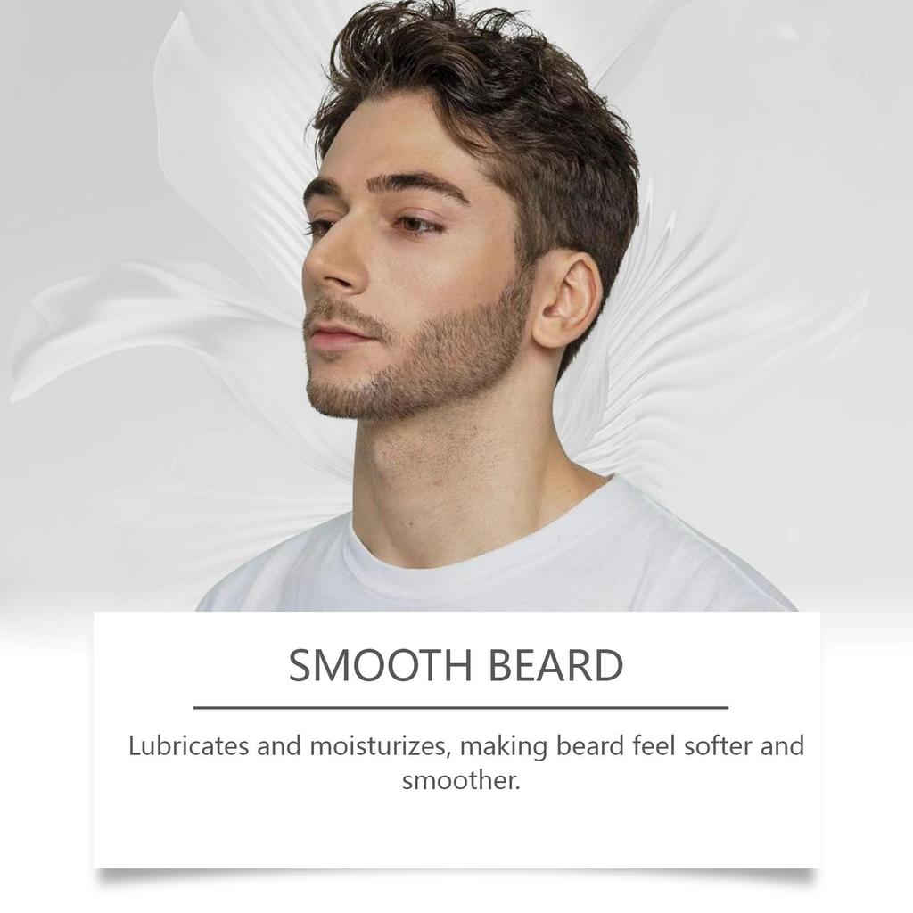 Men's Beard Oil Set – Deeply nourishes, smooths, moisturizes, and adds shine to beard hair while removing odor, showcasing masculine charm.