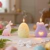 1-piece set, Easter hollow rabbit shaped candle silicone mold, DIY home decoration Easter candle aromatherapy drip plaster mold