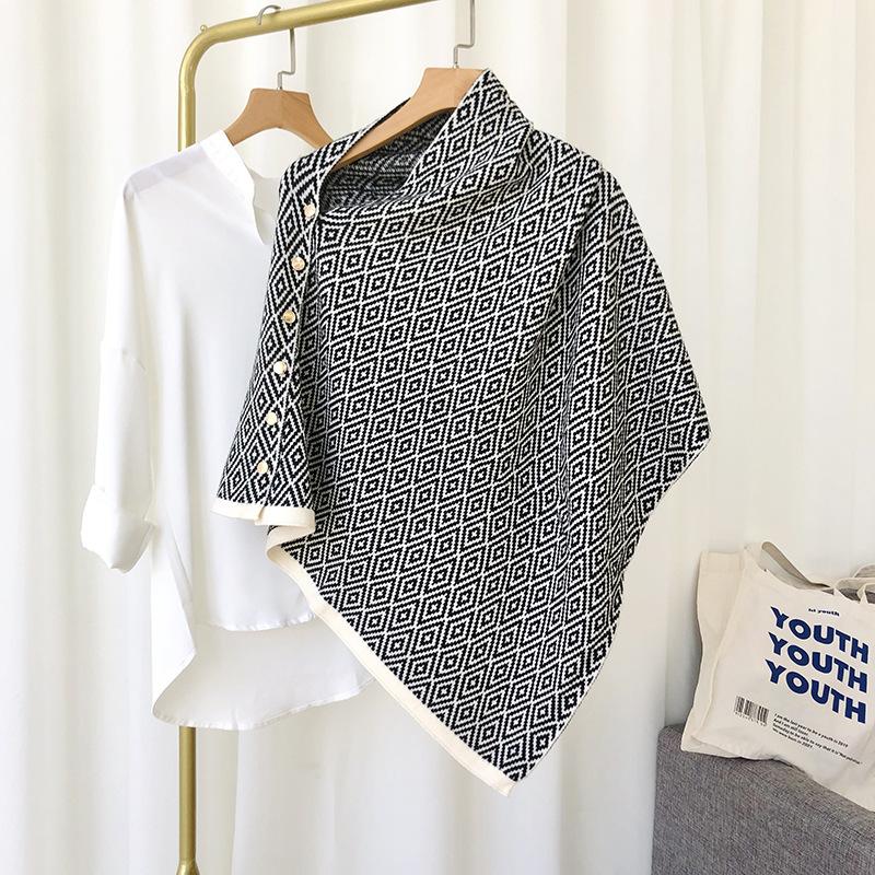 Распродажа Хиджаб Зимняя шаль на пуговицах Утолщенный теплый искусственный кашемировый шарф для женщин Бандана Пашмины Шарфы Пончо Платок Femme