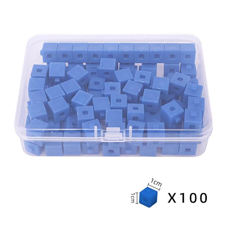 Linking Cubes Montessori Math Toys Number Blocks Learning Decimal Counter Teaching Aids Sensory Educational Toy for Children
