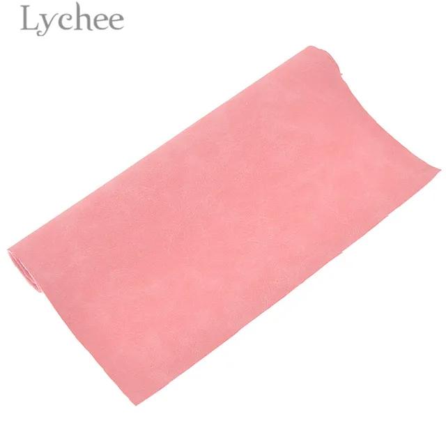 New Lychee Life 21x29cm A4 Faux Suede PU Leather Fabric For Garment Waterproof Synthetic Leather Fabric DIY Sewing Material