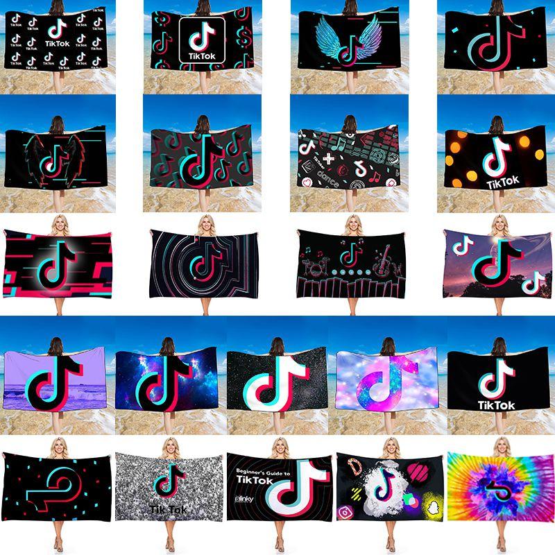 Яркое полотенце с принтом Tiktok, идеально подходит для плавания, купальных костюмов и использования в душе