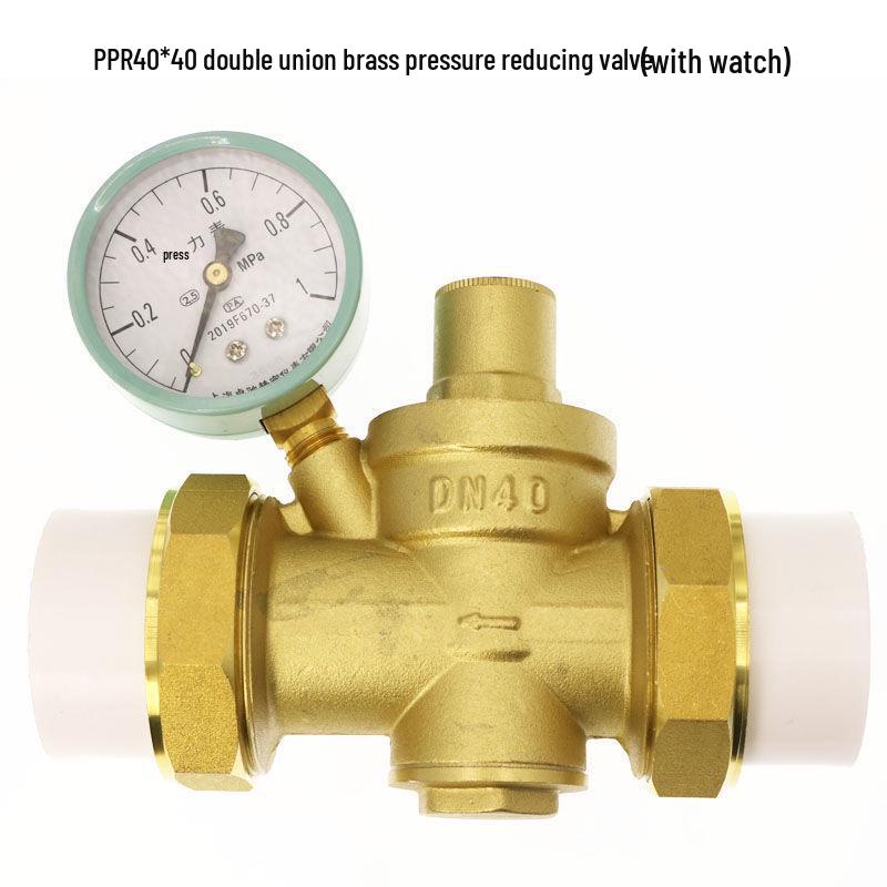 DN15 Регулируемый 4-точечный бытовой редукционный клапан давления воды для нагревателей и очистителей, диапазон давления 65-25