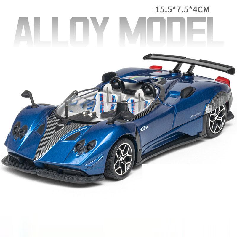 1:32 Pagani Zonda Apollo EVO Toy Car Model Sound Light Diecast Metal Doors Opened Vehicle Models Boys Hobby Ornaments Gifts