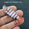 Deep Diving 6 Segment Fishing Lures 6cm 4.5g Plastic Hard Crank Mini Bionic Bait