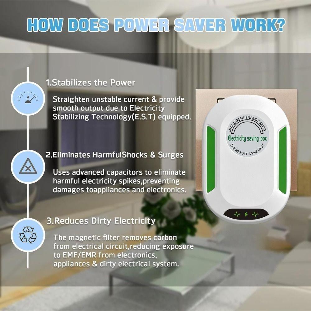 Stable Performance Electric Energy Saver US/EU/UK Adapter Energy-saving Appliance Household Use