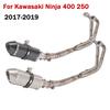 Для Kawasaki Ninja 400 250 2017 2018 2019 Мотоцикл Полная Выхлопная Система Коллектор Соединительная Трубка Слип-он 370мм Глушитель с DB Killer