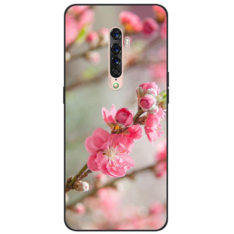 Чехол для OPPO Reno 2 Мягкий ТПУ Силикон Мультяшная Задняя Крышка Чехлы для Телефона ТПУ Черный Бампер для Корпуса PCKM70, PCKT00, PCKM00, CPH1907