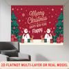 Party Backdrop New Year Christmas Flat Merry Flappy Snowman Deer Tree Multi Photo Booth Decor Front Door Decor