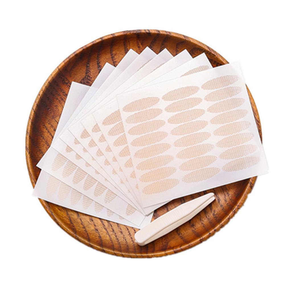 240 шт. Двусторонний скотч для век кружевной, натуральный, прозрачный, бежевый, самоклеящийся, для естественного макияжа глаз, с инструментом