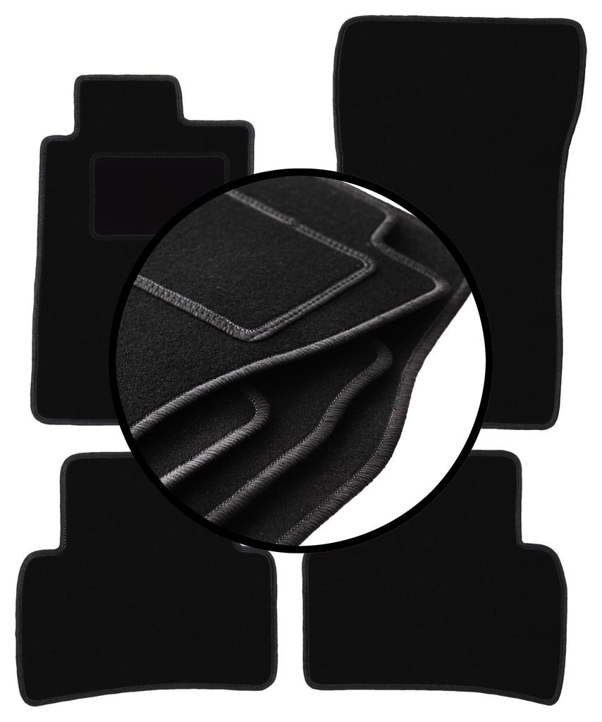 Set of velour floor mats for: Mercedes C W202 station wagon, sedan (1993-2000)