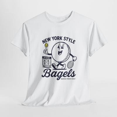 Футболка Bagel с Открытого чемпионата США - Хлопковая футболка для фаната тенниса, Подарок для любителя спорта, Смешная