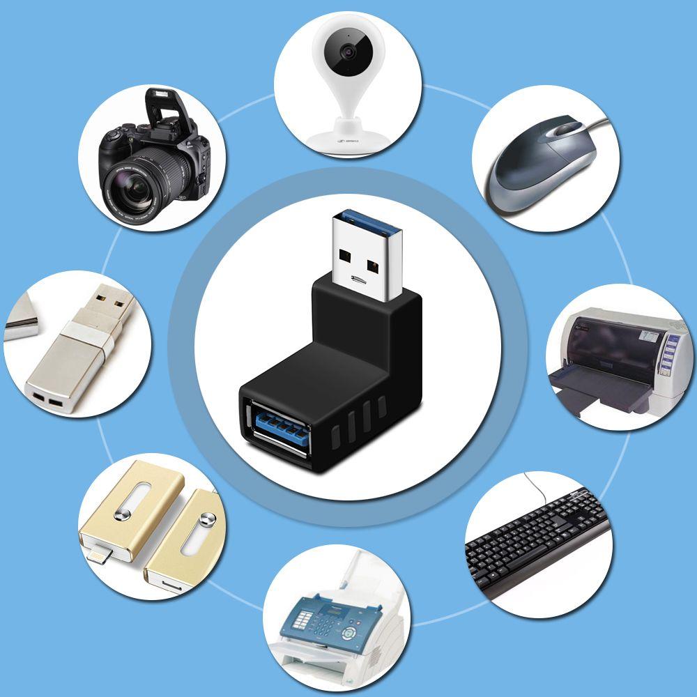 Разъем для ноутбука/ПК, высокоскоростной адаптер, разъем USB 3.0, правый+левый, тип A, штекер-гнездо