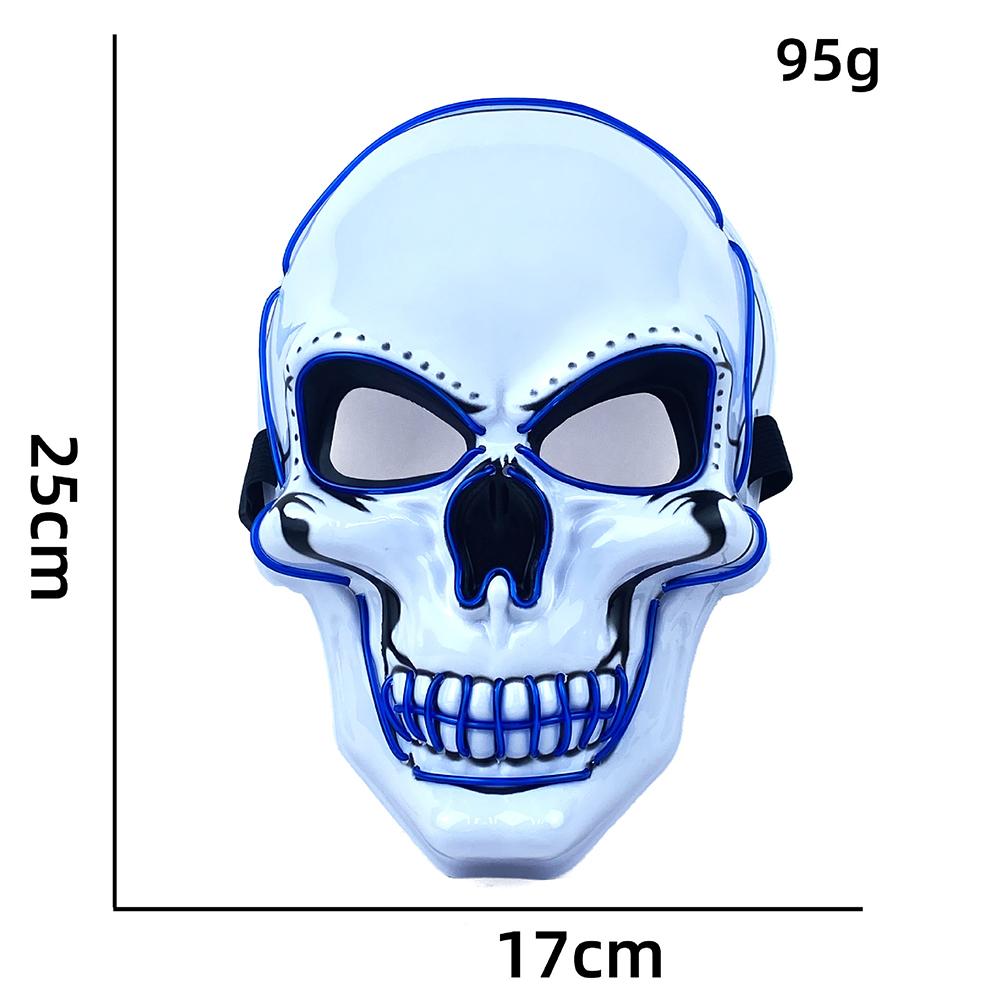 Halloween LED Horror Skull Mask Cold Light Mask LED Halloween Mask Cosplay Mask Halloween Party Decoration Luminous Skull Masks