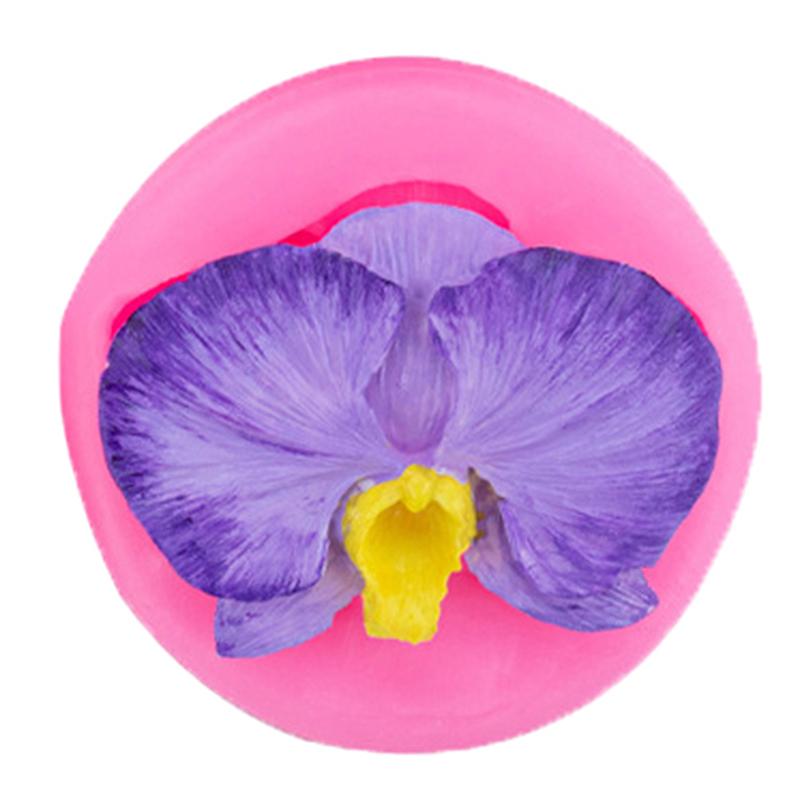 Orchid Flower Silicone Mold Fondant Mould Diy Cake Decorating Chocolate Moulds