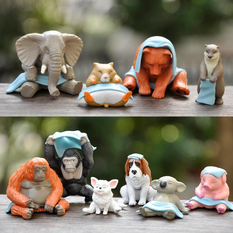 Animal Steam Sauna Figures Mini Figures Desktop Decor Collectible Desk Toys