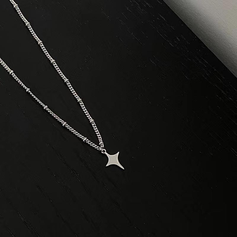 Ins Style Simple Trendy Star Choker Necklace Pendant Neck Chain Sweater Chain For Women Men  Party Jewelry Accessories
