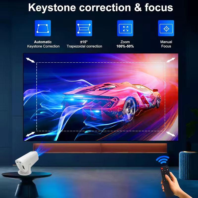 Портативный проектор P30 720P на Android с Bluetooth, ультрачетким изображением и поддержкой 4K, с поддержкой WiFi.