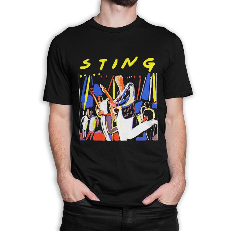 Винтажная футболка Sting, Винтажная рок-футболка, 100% хлопок, Мужская Женская Все размеры Новые поступления Весна/Лето Обычный крой Повседневная